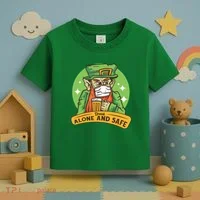 Leprechaun Drink Alone and Safe Funny Facemask Toddler T-Shirt thumb 3