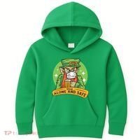 Leprechaun Drink Alone and Safe Funny Facemask Kids Hoodie thumb 0