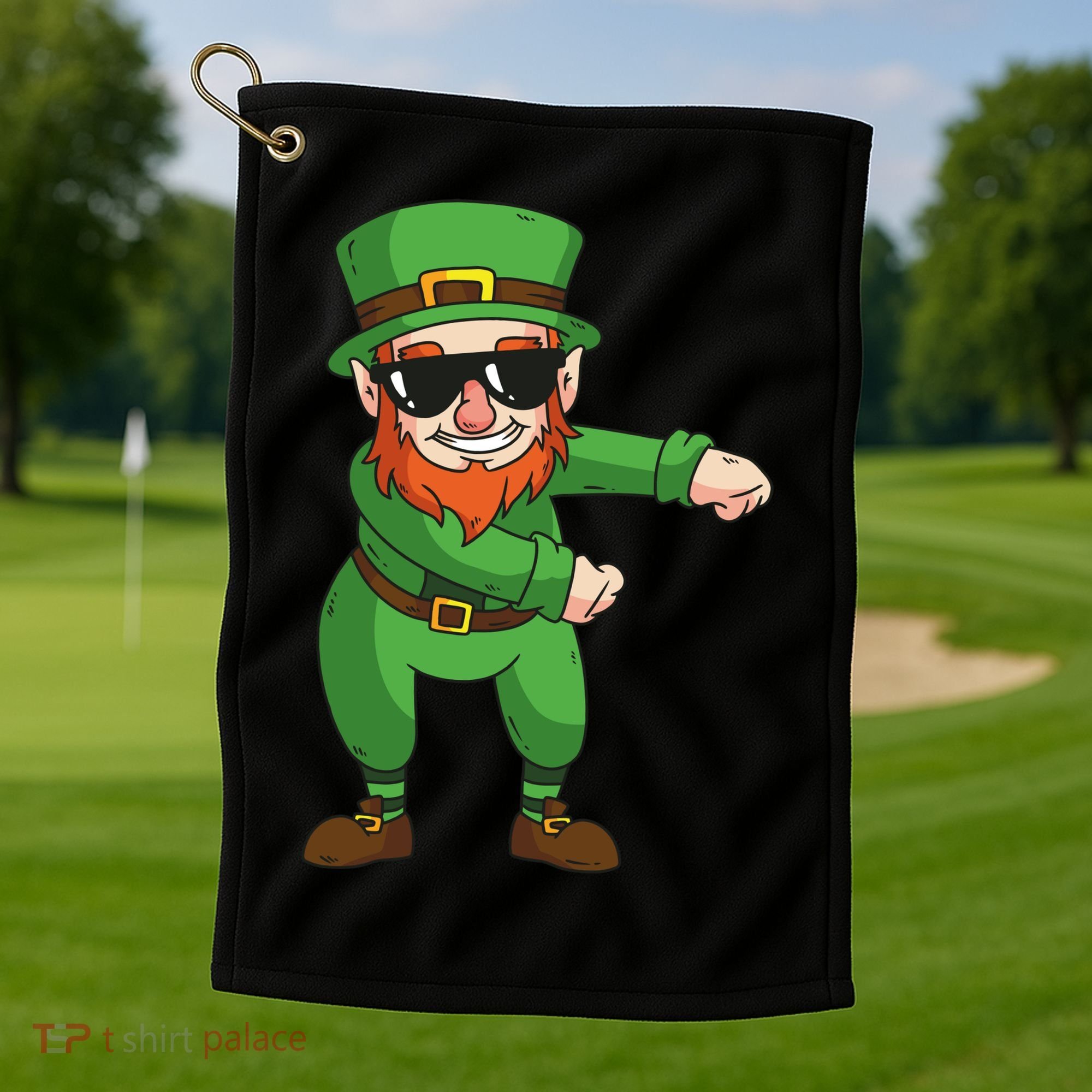 Leprechaun Floss Golf Towel