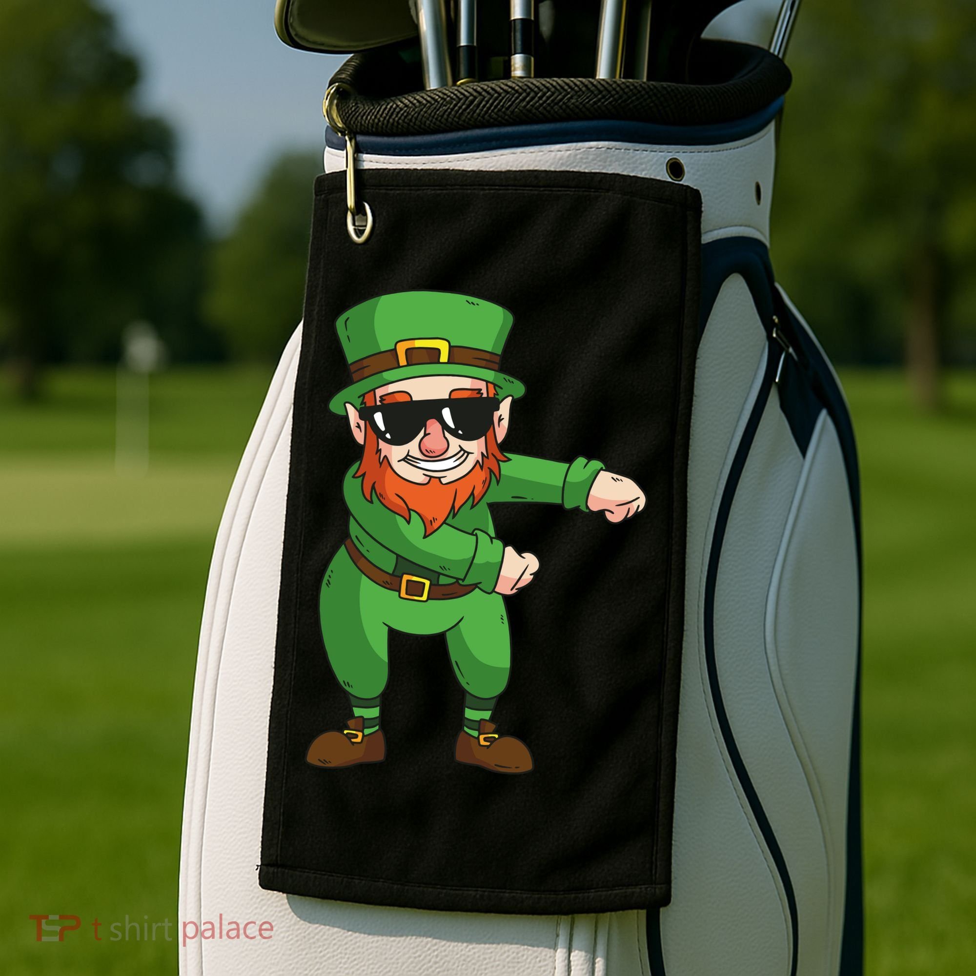Leprechaun Floss Golf Towel