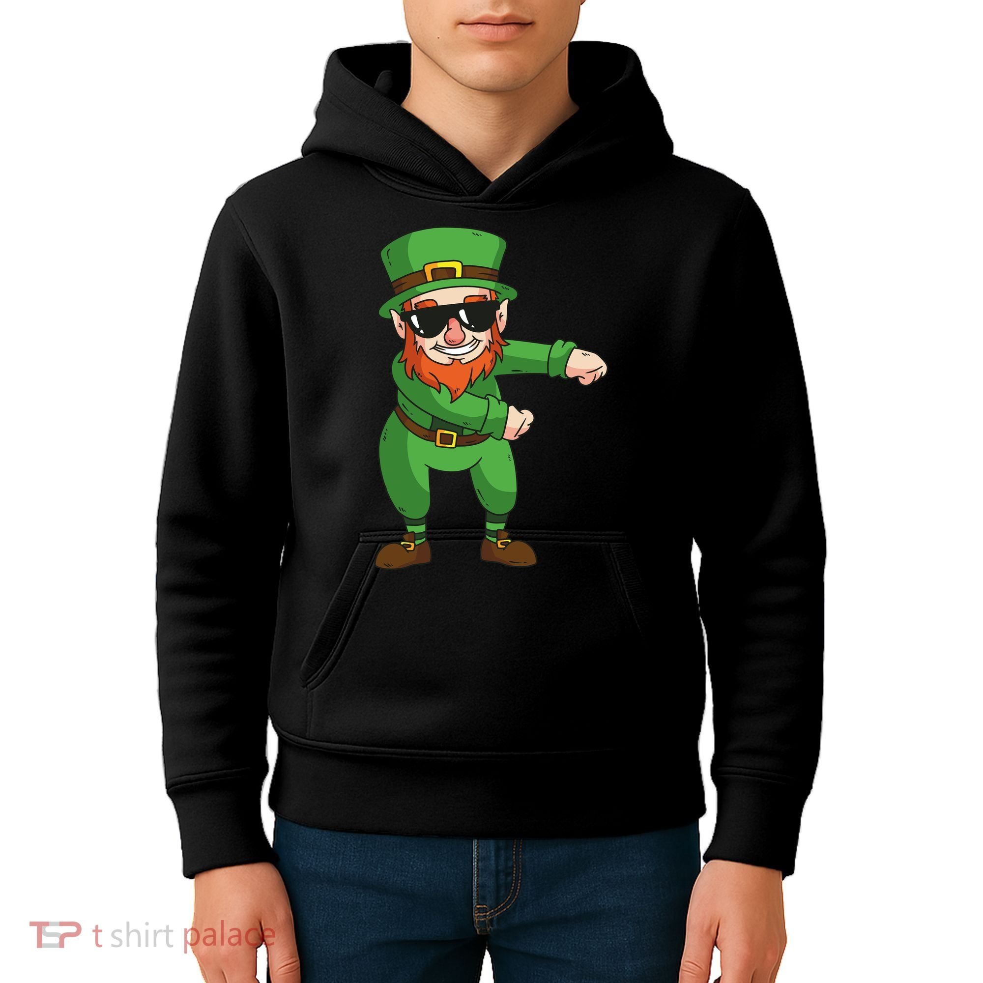 Leprechaun Floss Kids Hoodie