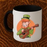 Leprechaun Guitarist Coffee Mug thumb 2