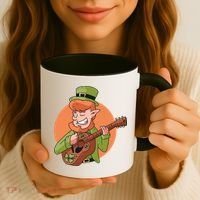 Leprechaun Guitarist Coffee Mug thumb 3