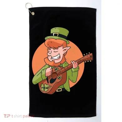 Leprechaun Guitarist Golf Towel