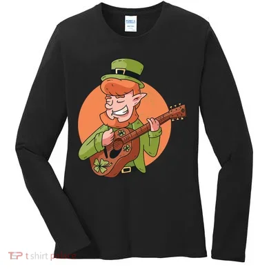 Leprechaun Guitarist Women's Long Sleeve Shirt