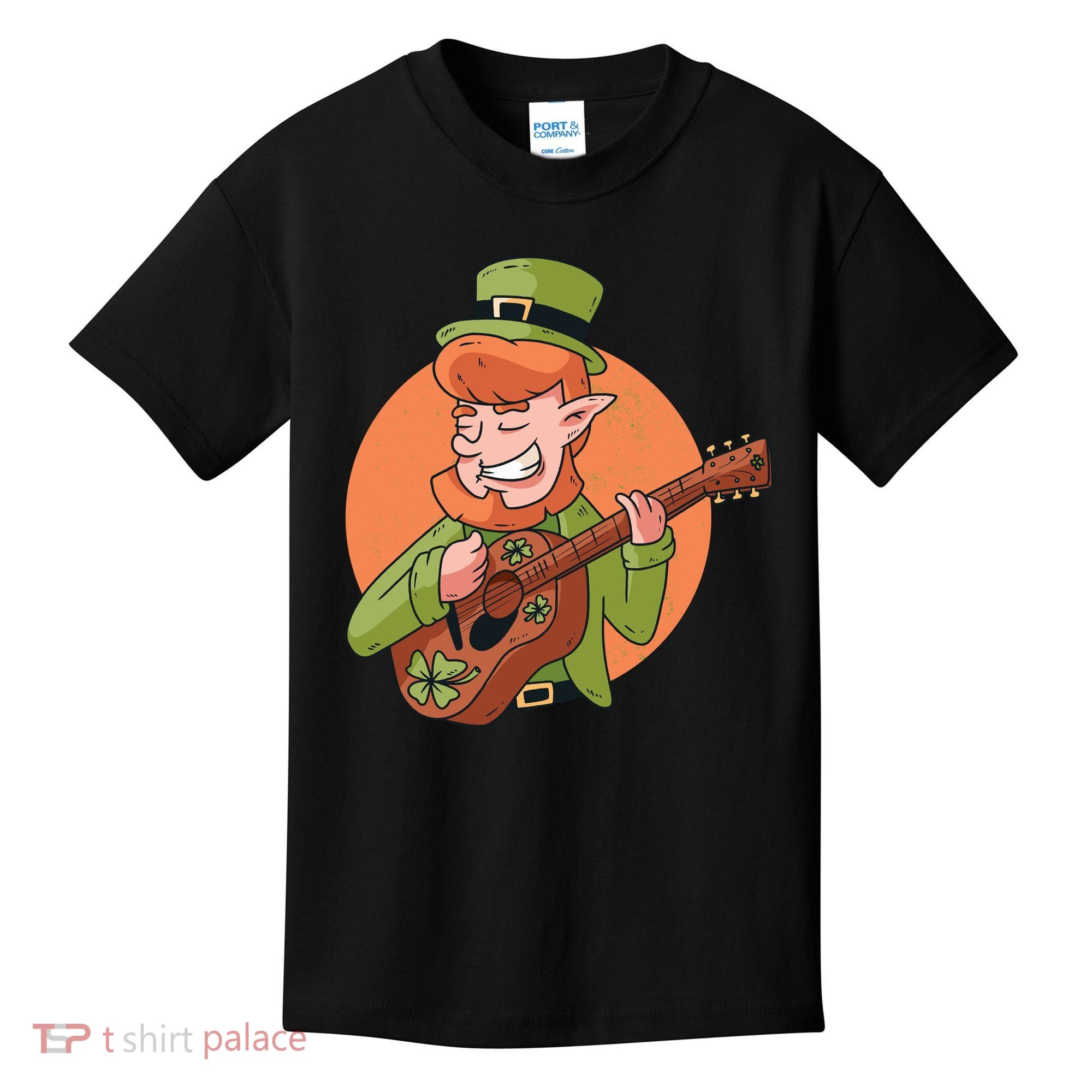 Leprechaun Guitarist Kids T-Shirt