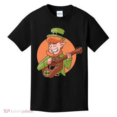 Leprechaun Guitarist Kids T-Shirt