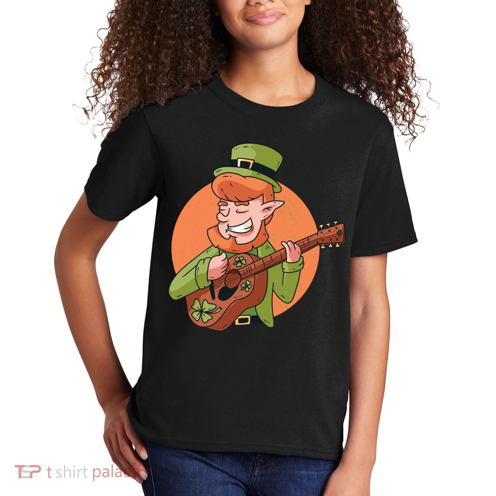 Leprechaun Guitarist Kids T-Shirt