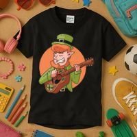 Leprechaun Guitarist Kids T-Shirt thumb 3