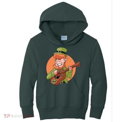 Leprechaun Guitarist Kids Hoodie