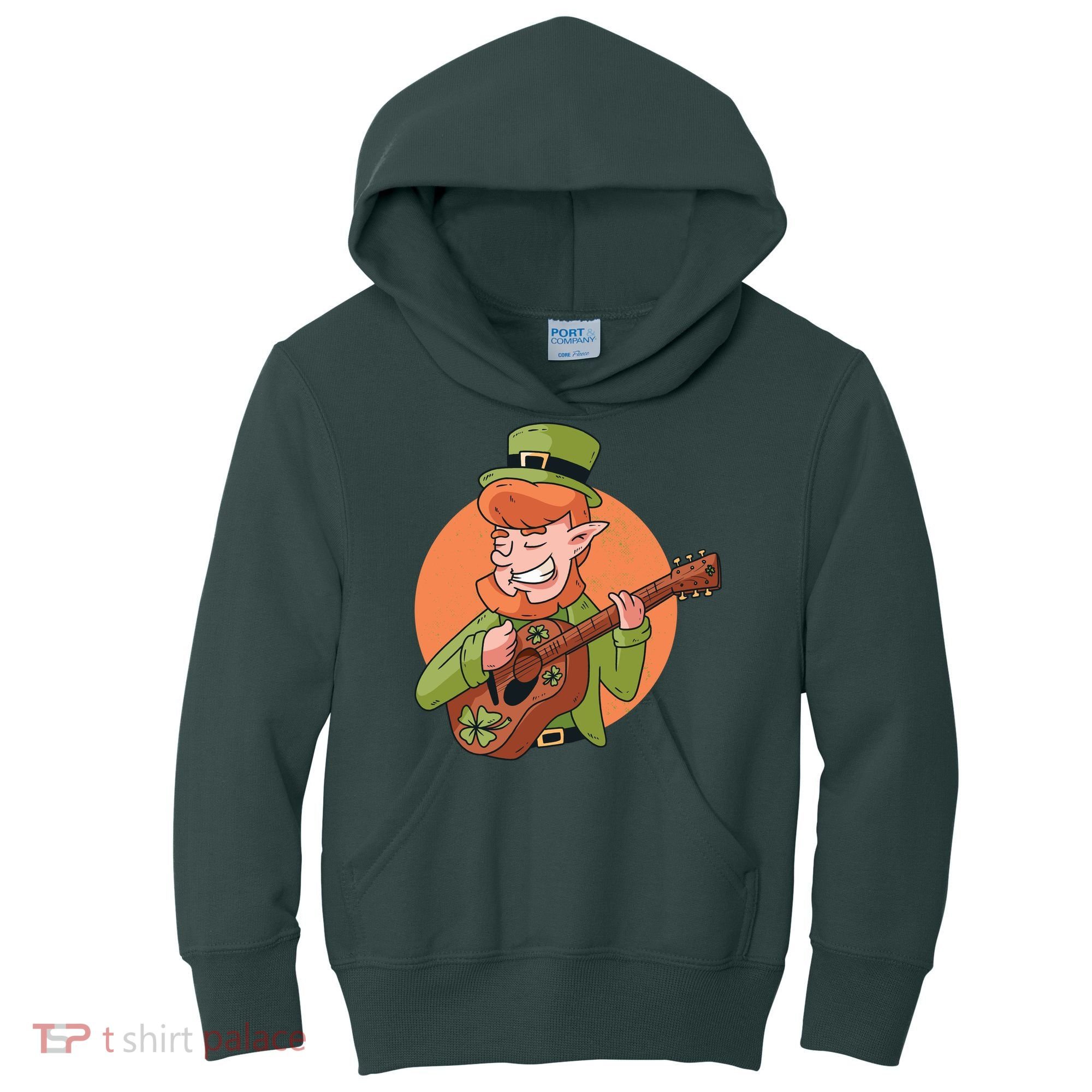 Leprechaun Guitarist Kids Hoodie