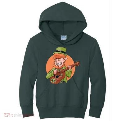 Leprechaun Guitarist Kids Hoodie