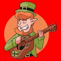 Leprechaun Guitarist Santa Hat thumb 1
