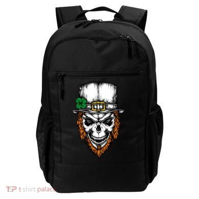 Leprechaun Irish Skull Skeleton Ginger Beard St. Patrick's Day Backpack