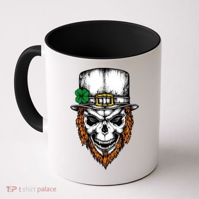 Leprechaun Irish Skull Skeleton Ginger Beard St. Patrick's Day Coffee Mug