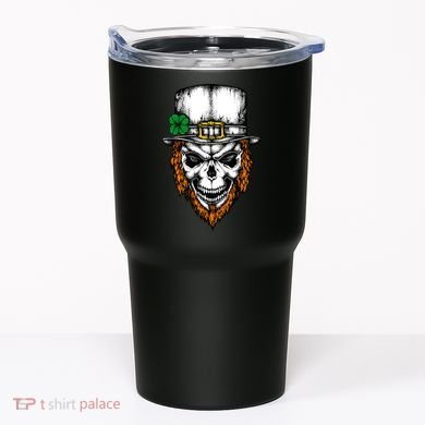 Leprechaun Irish Skull Skeleton Ginger Beard St. Patrick's Day Tumbler