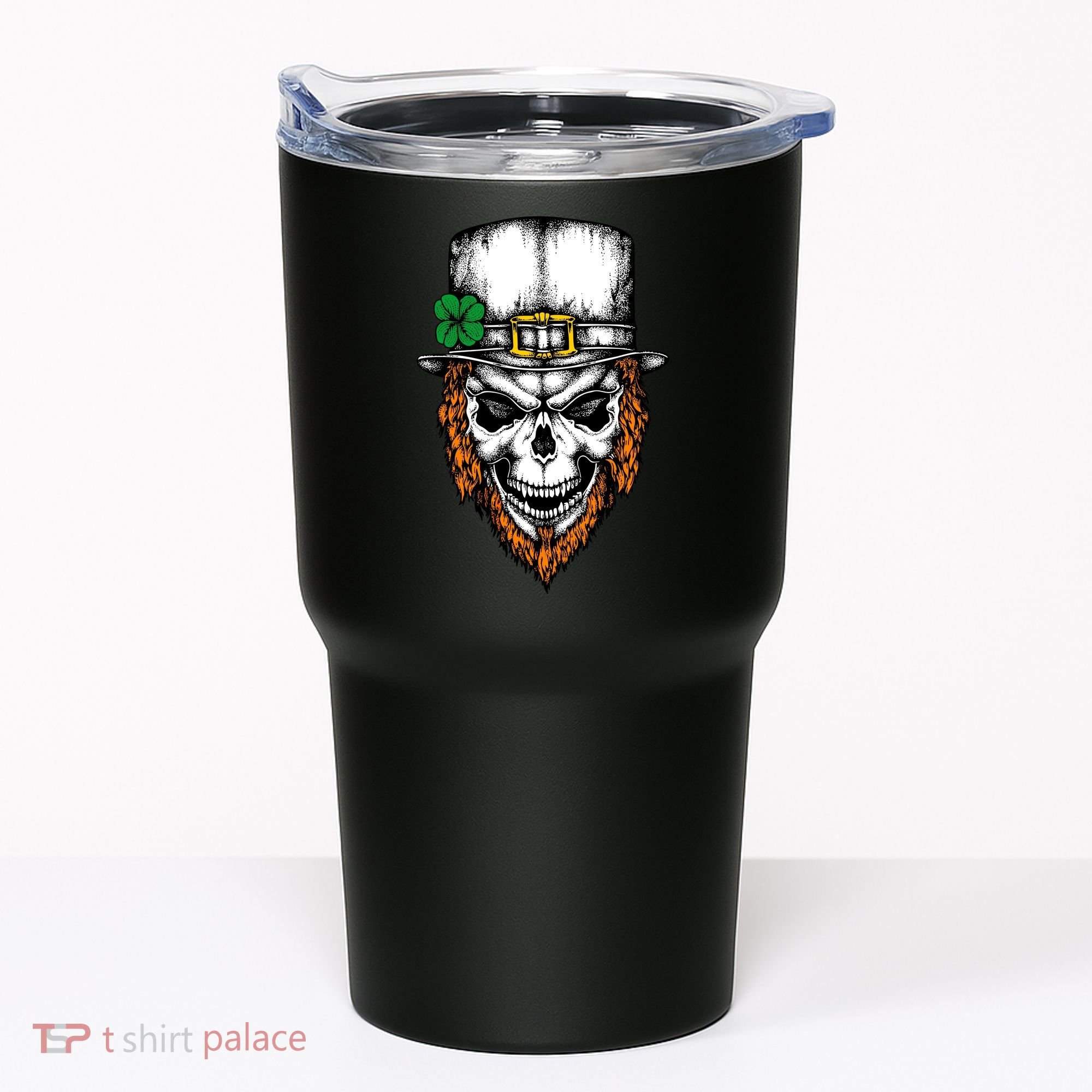 Leprechaun Irish Skull Skeleton Ginger Beard St. Patrick's Day Tumbler