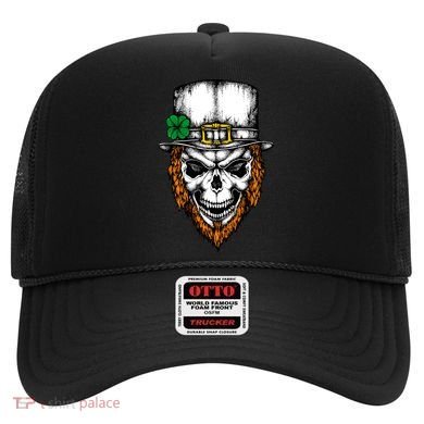 Leprechaun Irish Skull Skeleton Ginger Beard St. Patrick's Day Hat