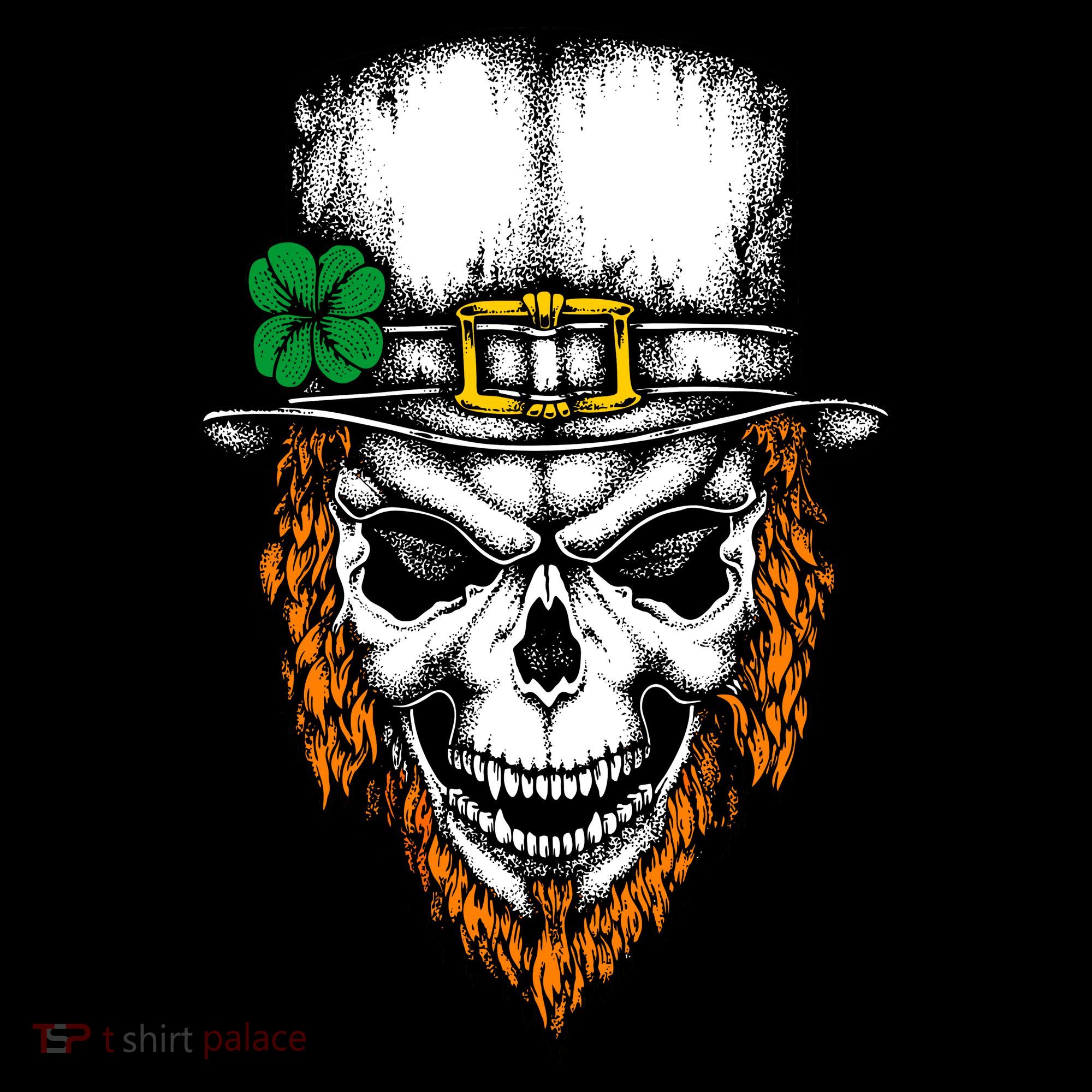 Leprechaun Irish Skull Skeleton Ginger Beard St. Patrick's Day Tank Top