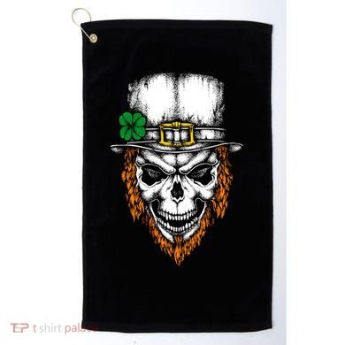 Leprechaun Irish Skull Skeleton Ginger Beard St. Patrick's Day Golf Towel