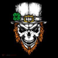 Leprechaun Irish Skull Skeleton Ginger Beard St. Patrick's Day Visor thumb 3
