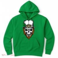 Leprechaun Irish Skull Skeleton Ginger Beard St. Patrick's Day Hoodie thumb 0