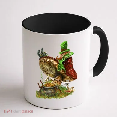Leprechaun Mushroom Coffee Mug back