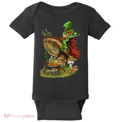 Leprechaun Mushroom Baby Bodysuit