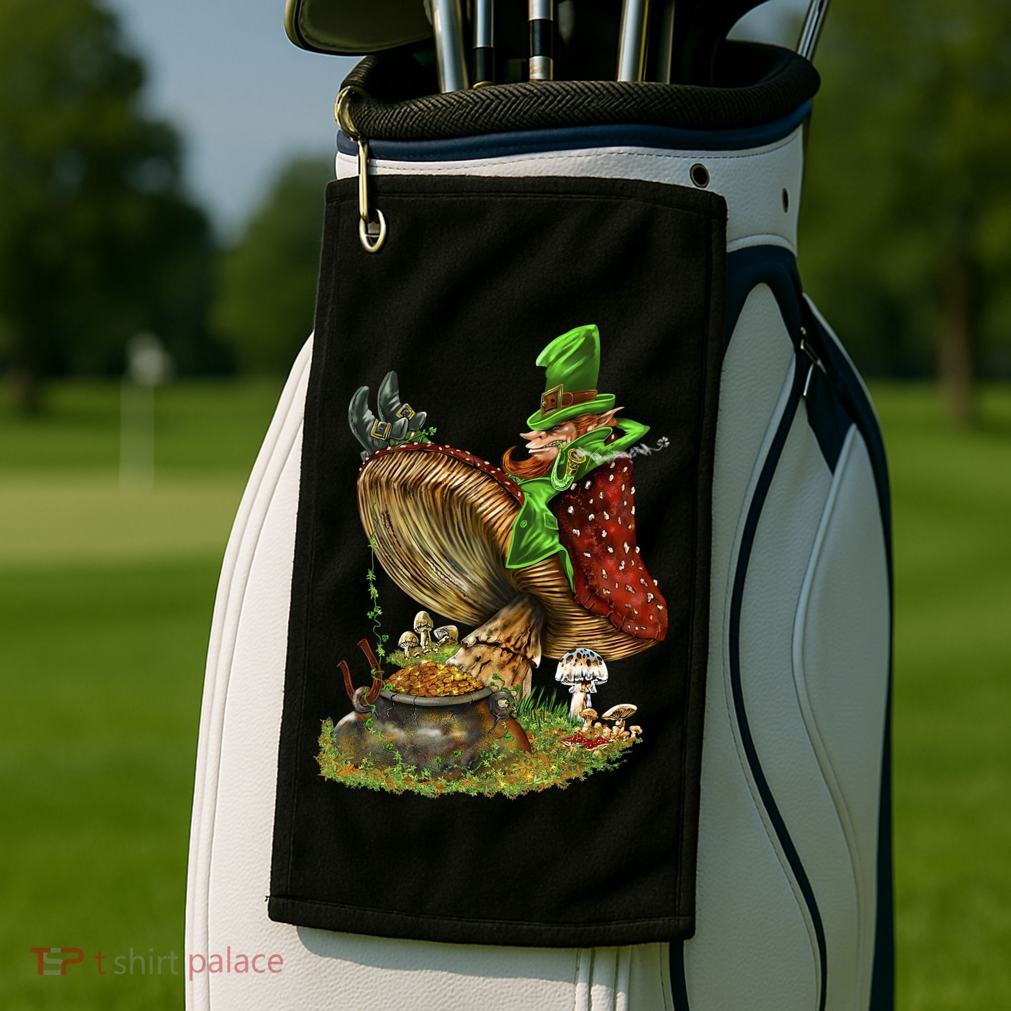 Leprechaun Mushroom Golf Towel