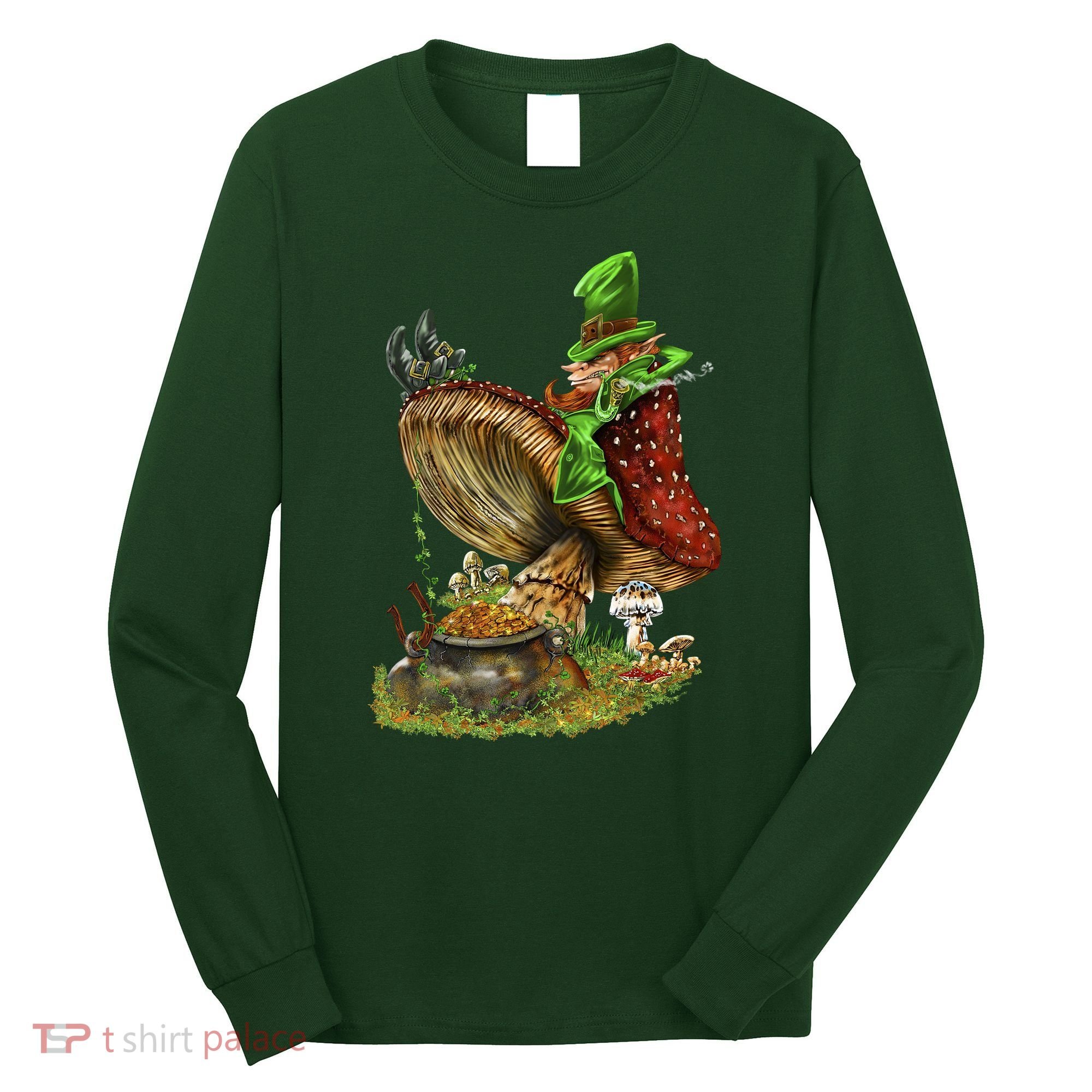 Leprechaun Mushroom Long Sleeve Shirt