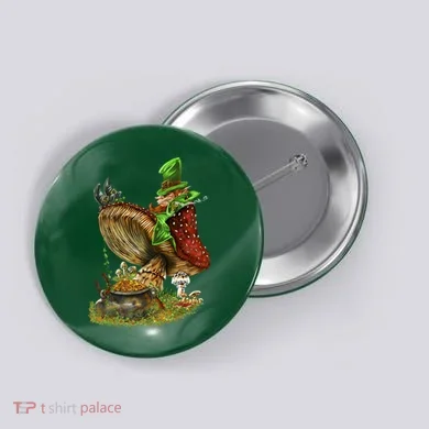 Leprechaun Mushroom Button
