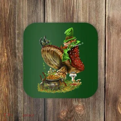 Leprechaun Mushroom Coaster