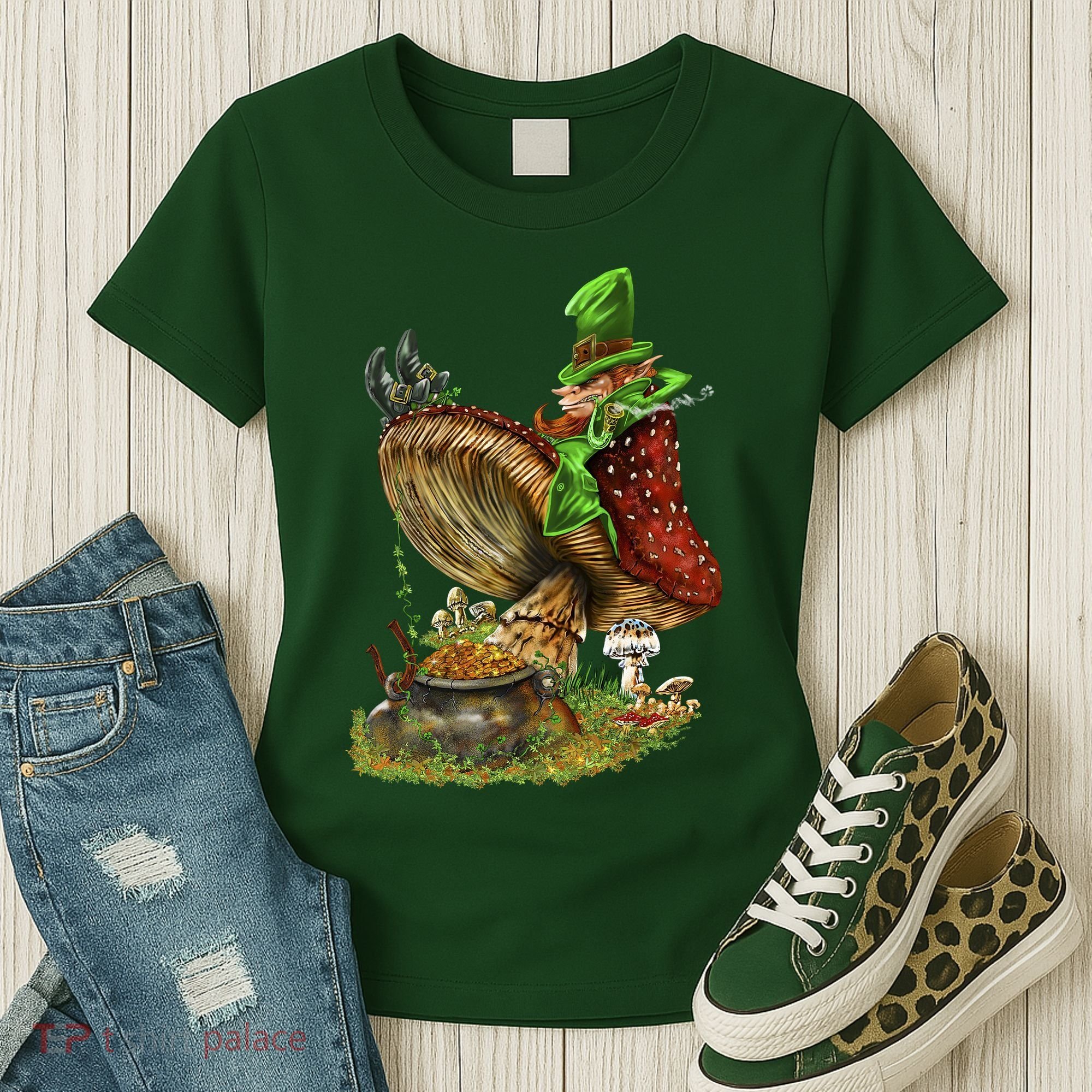 Leprechaun Mushroom Women's T-Shirt