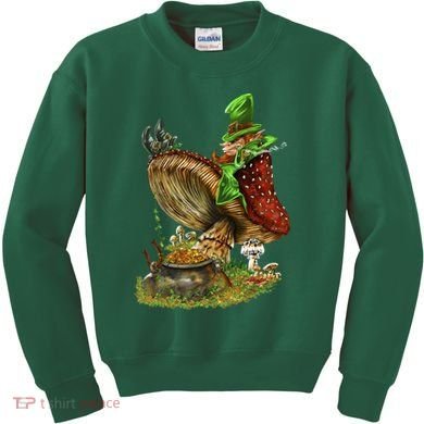 Leprechaun Mushroom Kids Sweatshirt