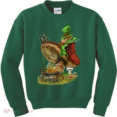 Leprechaun Mushroom Kids Sweatshirt