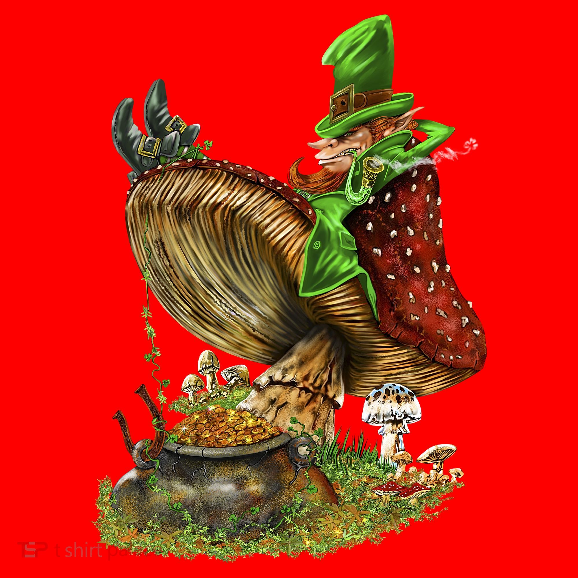 Leprechaun Mushroom Santa Hat