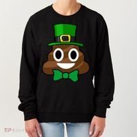 Leprechaun Poop Emoji Smiley Funny St. Patrick's Day Women's Sweatshirt thumb 0