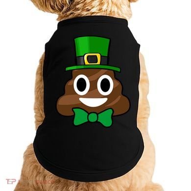 Leprechaun Poop Emoji Smiley Funny St. Patrick's Day Doggie Tank
