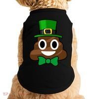 Leprechaun Poop Emoji Smiley Funny St. Patrick's Day Doggie Tank thumb 0