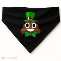 Leprechaun Poop Emoji Smiley Funny St. Patrick's Day USA-Made Doggie Bandana thumb 0