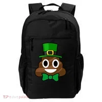 Leprechaun Poop Emoji Smiley Funny St. Patrick's Day Backpack thumb 0