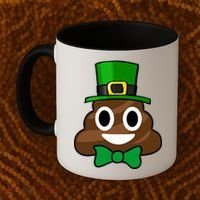 Leprechaun Poop Emoji Smiley Funny St. Patrick's Day Coffee Mug thumb 2