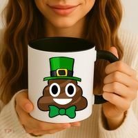 Leprechaun Poop Emoji Smiley Funny St. Patrick's Day Coffee Mug thumb 3
