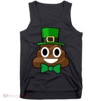 Leprechaun Poop Emoji Smiley Funny St. Patrick's Day Tank Top thumb 0