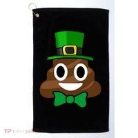 Leprechaun Poop Emoji Smiley Funny St. Patrick's Day Golf Towel thumb 0