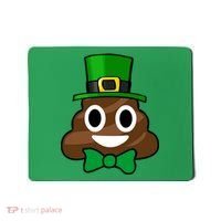 Leprechaun Poop Emoji Smiley Funny St. Patrick's Day Mousepad thumb 0