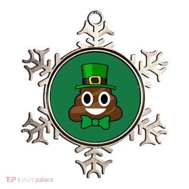 Leprechaun Poop Emoji Smiley Funny St. Patrick's Day Ornament
