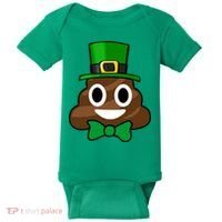 Leprechaun Poop Emoji Smiley Funny St. Patrick's Day Baby Bodysuit thumb 0