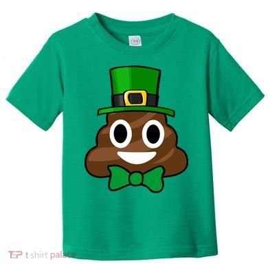 Leprechaun Poop Emoji Smiley Funny St. Patrick's Day Toddler T-Shirt