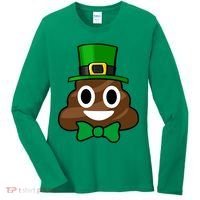 Leprechaun Poop Emoji Smiley Funny St. Patrick's Day Women's Long Sleeve Shirt thumb 0